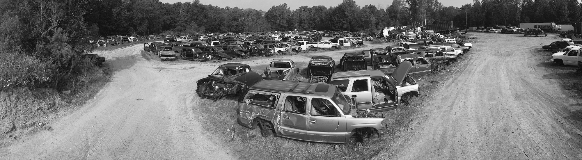 View of the yard at Doug's Auto Recyclers in Coldwater, MI